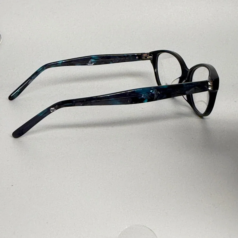 Vera‎ Wang VA11 BK Black Teal Tortoise Cat Eye Eyeglasses Frames 55-14-145